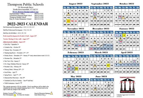 Thompson Public Schools Calendar 2024 2025