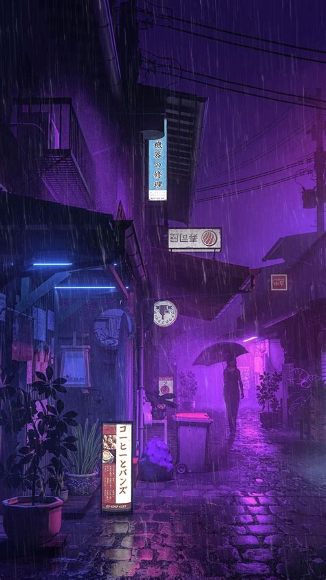 Purple Rain Purple City Neon Purple Pink Magenta Violet Aesthetic