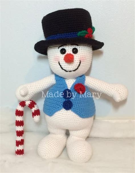 Pdf Pattern Snowman Crochet Pattern Only Not Actual Doll Etsy