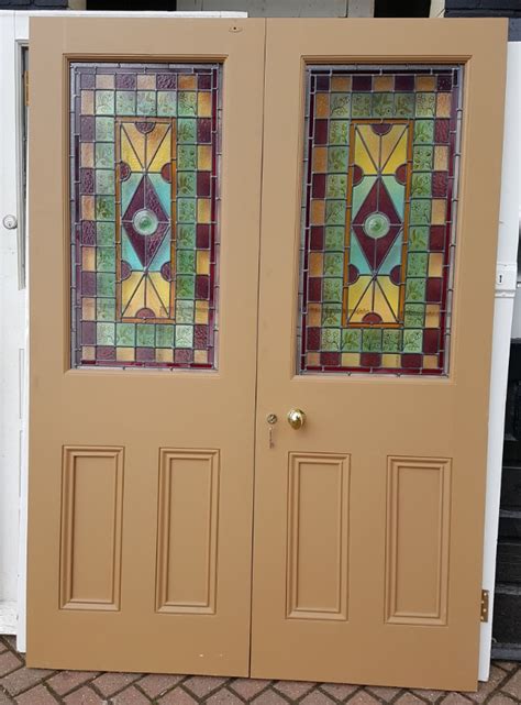 Fantastic Pair Stained Glass Doors Currently Available In The Regency