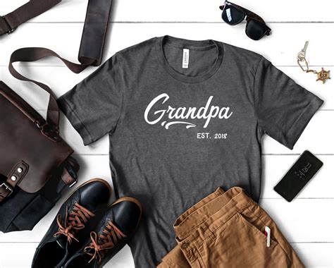 Personalized Grandpa Year Unisex T Shirt Grandpa Shirt New Etsy