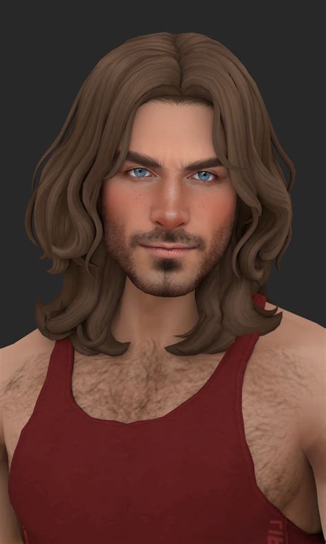 Wistful Castle Sims 4 Hair Male Mens Hairstyles Sims 4 Curly Hair