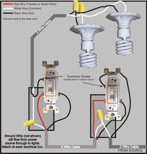3 Way Switch Wiring Diagram Home Electrical Wiring Diy Electrical 3