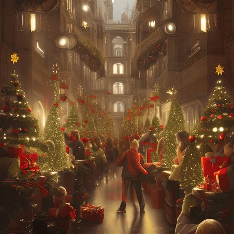 Christmas Celebration In 2030 Hyper Realistic Elegant Intricate Hyper