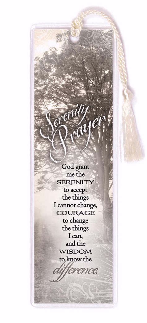 Serenity Prayer Bookmark Inspired Prayer Cards 4 Best Images Of
