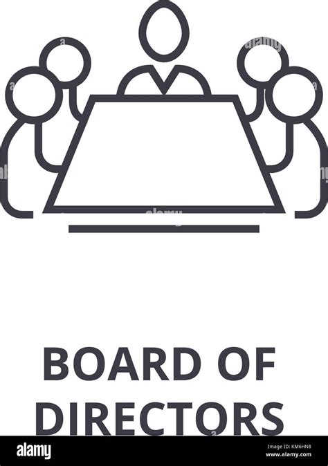 Board Of Directors Line Icon Outline Sign Linear Symbol Vector Flat
