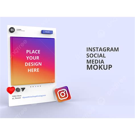 Instagram Social Media Mockup Template Download On Pngtree