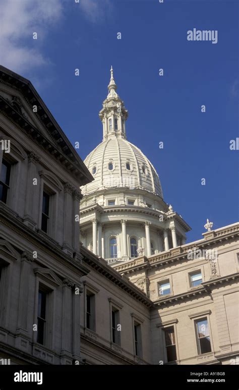 Lansing Michigan The Michigan State Capitol Building Stock Photo Alamy
