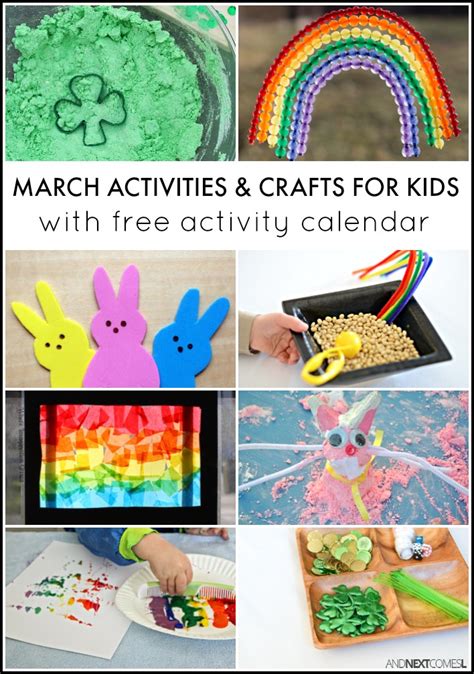 Calendar preschool and kindergarten activities and printables. 31 March Activities for Kids {Free Activity Calendar ...