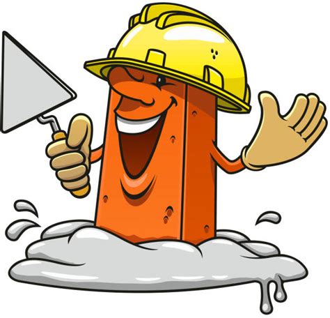 Concrete Construction Worker Cartoon Job Clip Art Vector Images