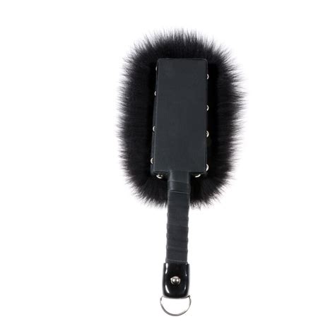 Fox Fur And Leather Covered Bdsm Wooden Paddle — The Spank Academy