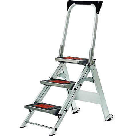 Little Giant Ladder Systems 3 Ft Safety Aluminum Step Ladder With Bar