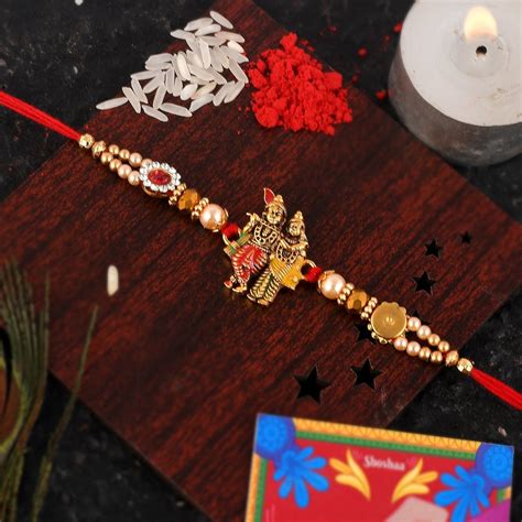 Stone And Thread And Beads Premium Stone Rakhis Craft Affair Rakhi For