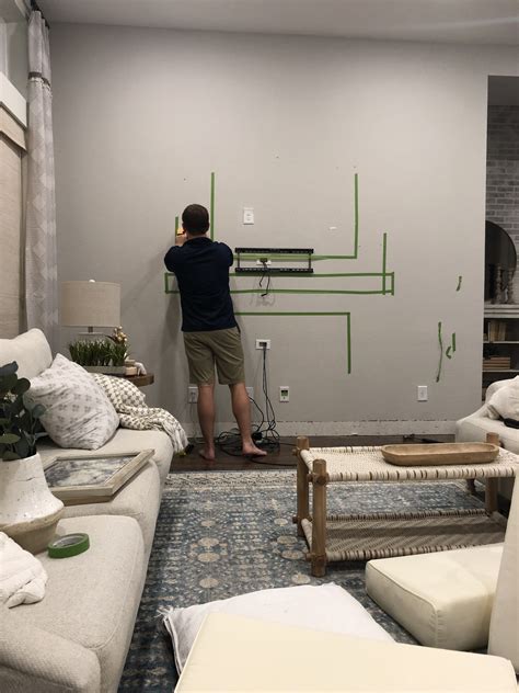 Easy, step by step instructions on how to install the no gap wall mount with the samsung frame tv and one connect. Installing a Fireplace + Our New Samsung Frame TV - The ...