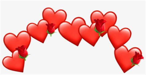 Crown Heart Tumblr Emoji Red Aesthetic Emoji Crown Heart Transparent