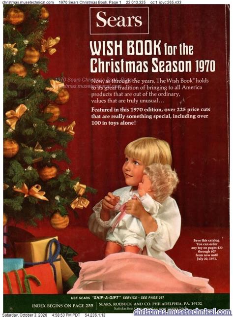 1970 Sears Christmas Book Page 1 Christmas Catalogs And Holiday