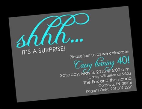 Dinywageman Free Printable Surprise Birthday Party Invitations Templates