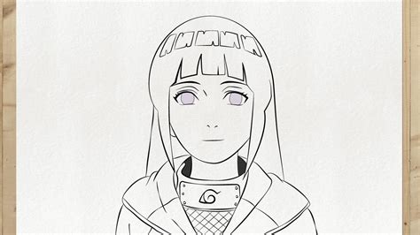 How To Draw Hinata Hyuga From Naruto Step By Step Very Easy For