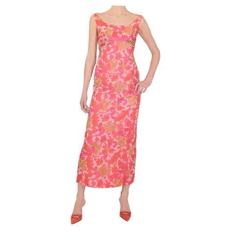paul daunay couture pink silk brocade evening gown c 1960 for sale at 1stdibs badgley