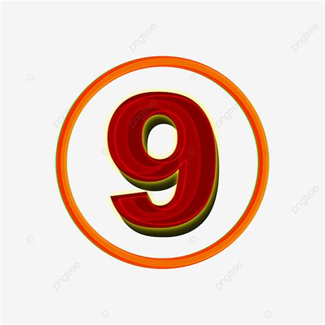 9 Circle Vector Art Png 3d Numbers 9 In A Circle On Transparent