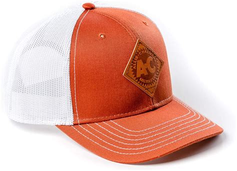 Allis Chalmers Tractor Hat Burnt Orange With Vintage Leather Logo At
