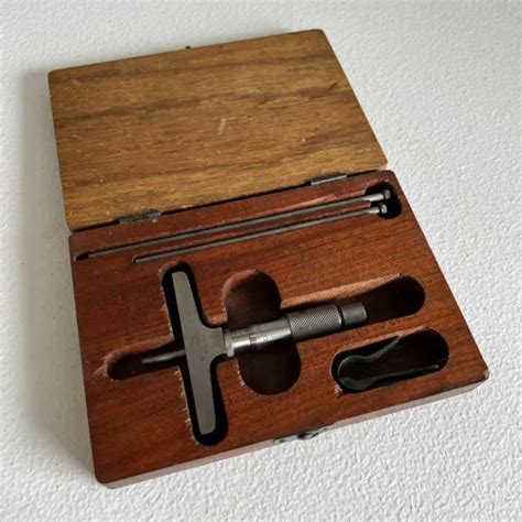Vintage Lufkin Rule Co No 513 Depth Micrometer Gauge Machinist Tool