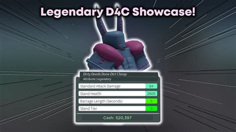 Legendary D4c Showcase Stand Upright Rebooted Youtube