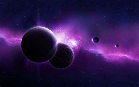 Wallpaper Illustration Digital Art Galaxy Planet Sky Purple