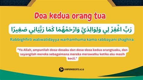 Doa kedua orang tua beserta artinya - iainpurwokerto.ac.id