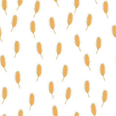Premium Vector Wheat Seamless Pattern Cereal Crop Sketch