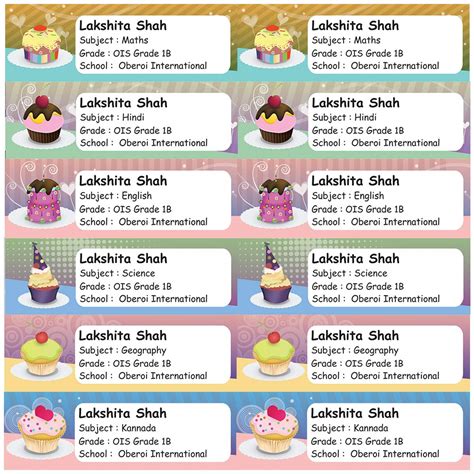 Personalised Book Label Stickers Name Labels For Kids School Note