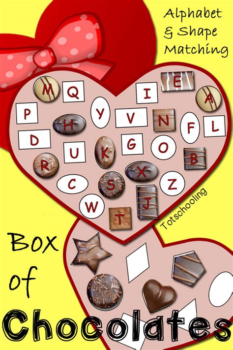 Box of Chocolates Alphabet & Shape Matching | Totschooling - Toddler