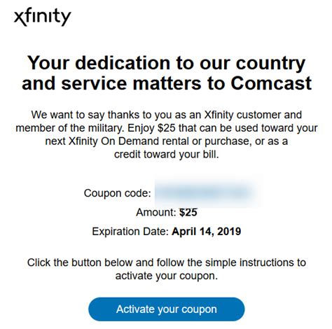 Plus, earn $100 back after you spend $2,000 in purchases on your new card within the first 6 months of card membership. Xfinity Discount: $25 credit towards bill and $100 prepaid visa card : Veterans