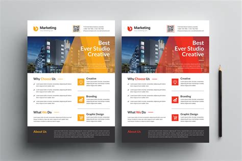 Template 106028 Simple Creative Handout Flyer Corporate Identity