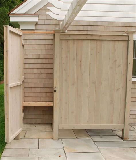 Outdoor Shower Kit Cedar Shower Enclosure Designs Ideas