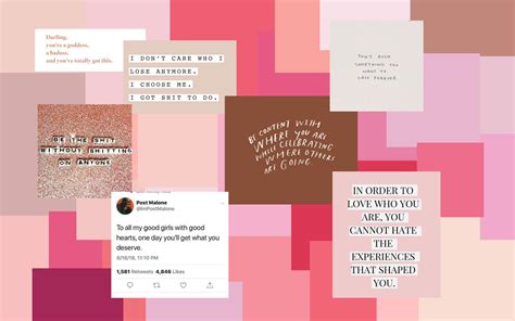 Pink Quotes Aesthetic Computer Wallpaper Cute Desktop Wallpaper Cute