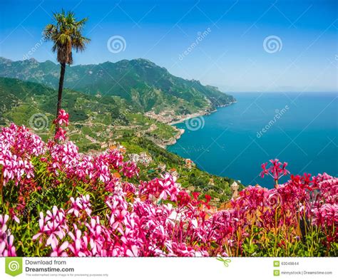 Amalfi Coast From Villa Rufolo Gardens In Ravello