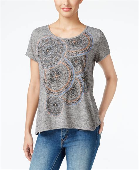 Style And Co Petite Graphic Print T Shirt Created For Macys And Reviews