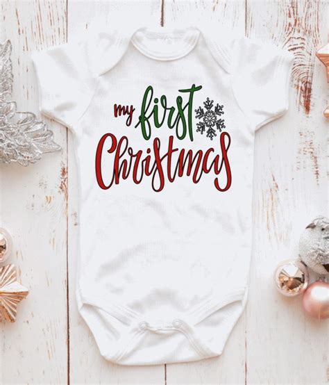 My First Christmas Onesie Babys First Christmas Onesie Etsy