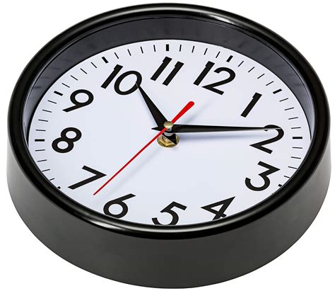 Bernhard Products Black Wall Clock 8 Silent Non Ticking