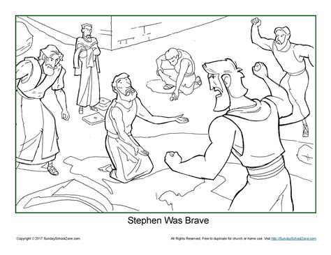 Saint stephen coloring pages color easy for drawing. Stephen Was Brave Coloring Page on Sunday School Zone ...