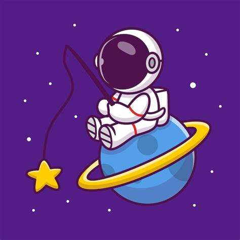 Linda Estrella De Pesca Astronauta En El Planeta Icono De Dibujos 20930 The Best Porn Website