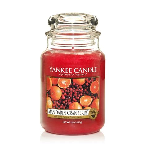 Yankee Candle Large Jar Scented Candle Mandarin Cranberry Up To 150