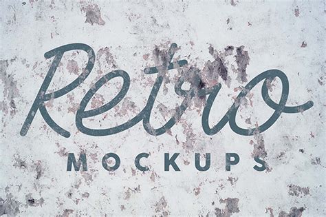 Download Free Grunge Wall Retro Mockups (PSD)