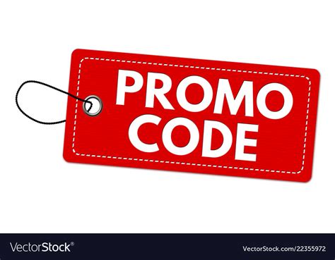 Promo Code Label Or Price Tag Royalty Free Vector Image