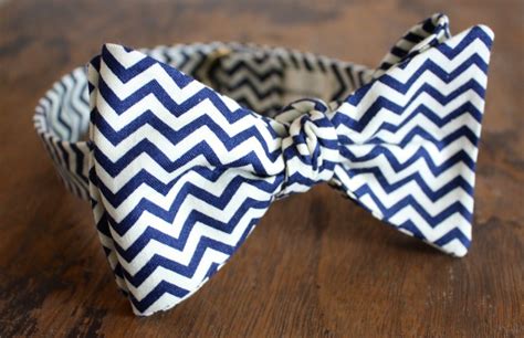 Navy Blue Chevron Bow Tie Handmade By Lord By Lwbylordwallington