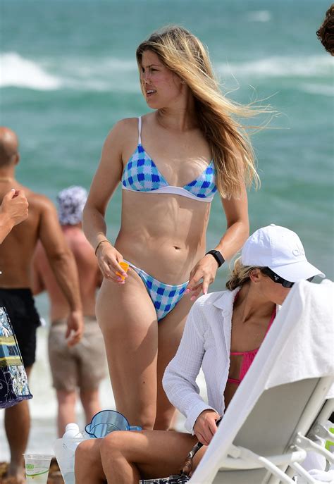 Genie Bouchard Stuns In Blue Bikini On Miami Beach Before Being Fed