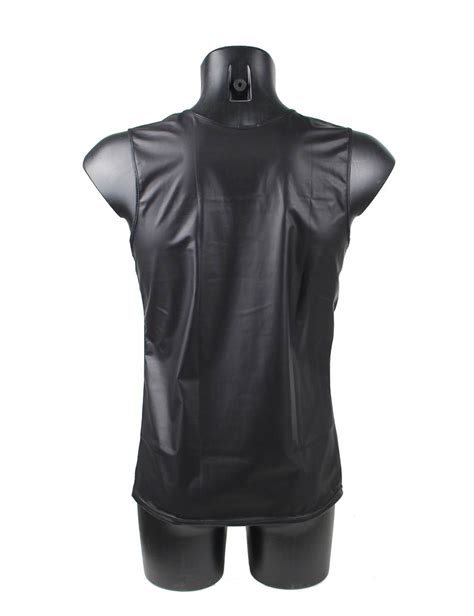 Sexy Mens Leather Vest Ohyeah