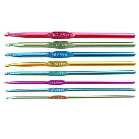 anodized aluminum crochet hook set by loops and threads® d k michaels aluminium crochet hooks