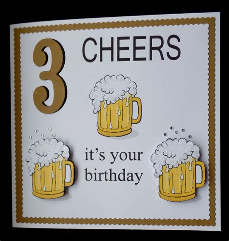 S074 Hand Made Birthday Card Using Large Numbers Die And Clip Art